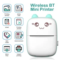 Mini Printer Portable Bluetooth Wireless Smart Label Thermal Portable Printers Stickers Paper Wireless Printers Children Gifts 2
