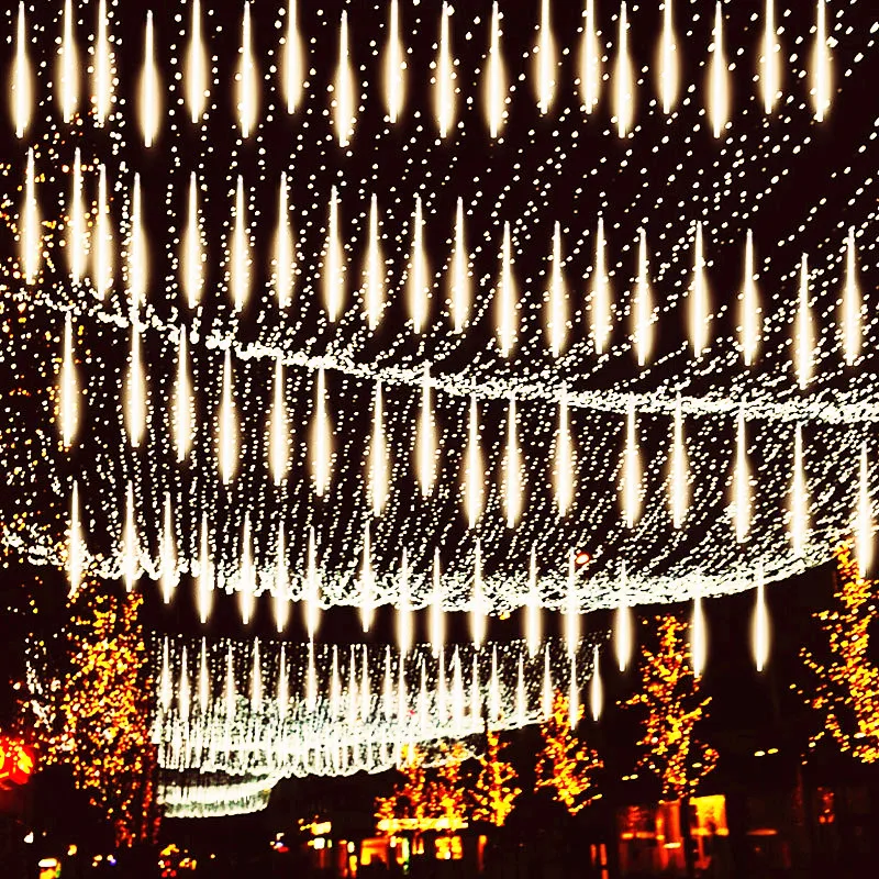 

3 Set Meteor Shower Rain LED String Lights Waterproof Christmas Outdoor Patio Decorations Wedding Navidad Tree Holiday Lamp New