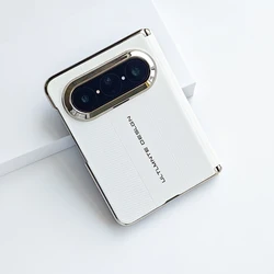 Luxury PU Leather Anti - Fingerprint Non - Slip Protective Cover for Huawei Pura X Max (White)