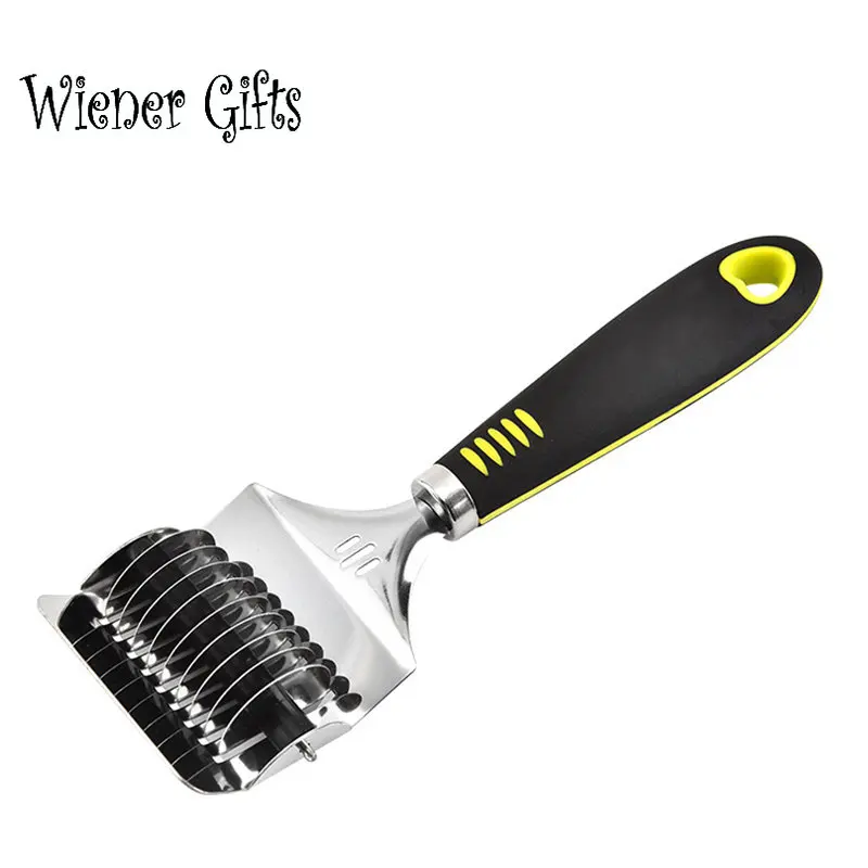 Noodle Cutter Roller Non-slip Comfort Handle Stainless Steel Pasta Spaghetti Maker Lattice Dough