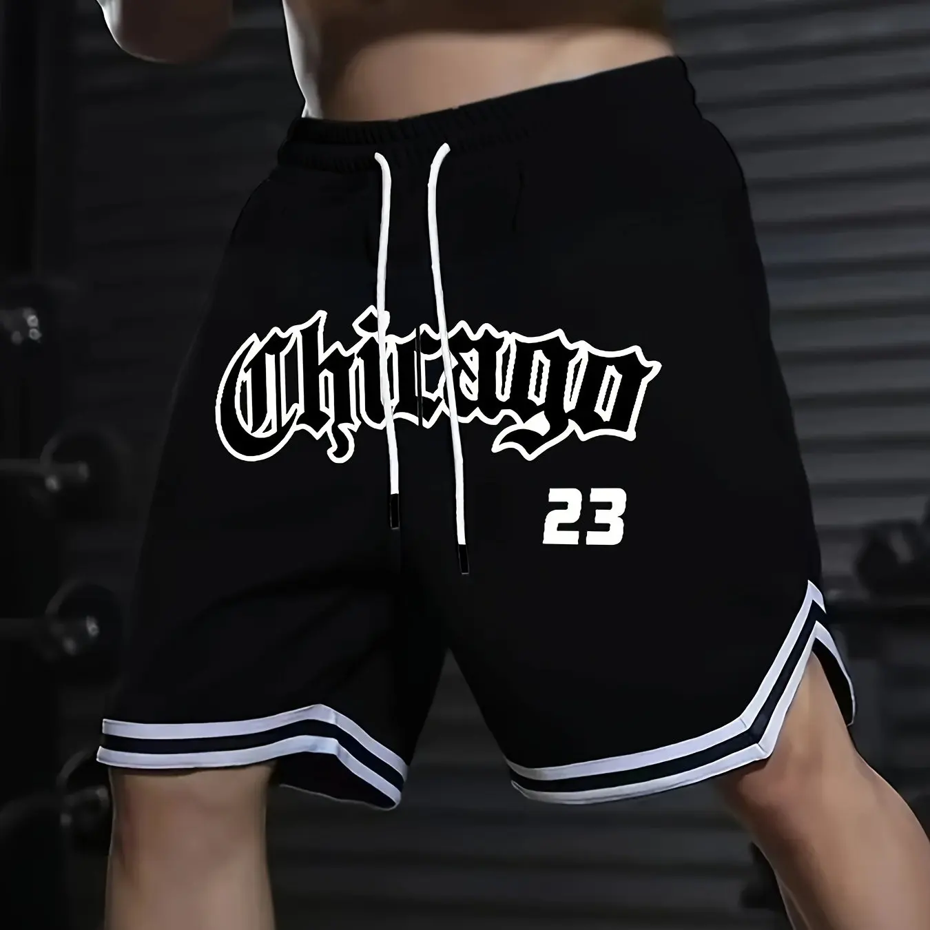 Chicago 23 Print Casual Sport Drawstring Shorts-Comfortable, Lightweight, Breathable, Quick-Drying, Relaxed Fit, Elastic Waist