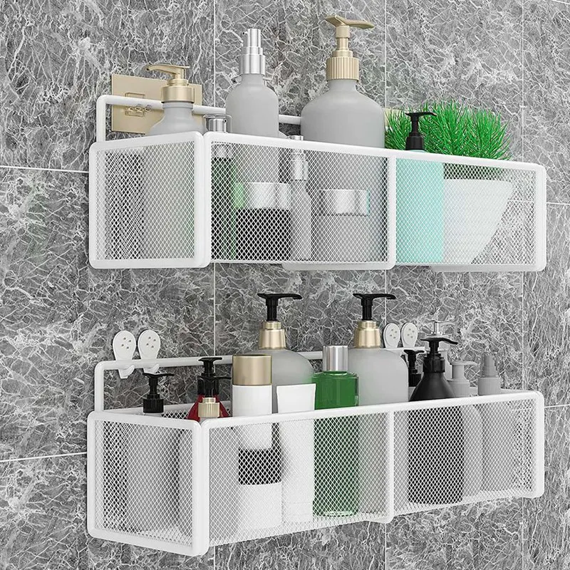 

HOT SALE 2-Pack Shower Caddy Shelf, Shower Caddy Organizer Wall Mounted Rustproof Basket, Storage Rack For Bathroom, Shower