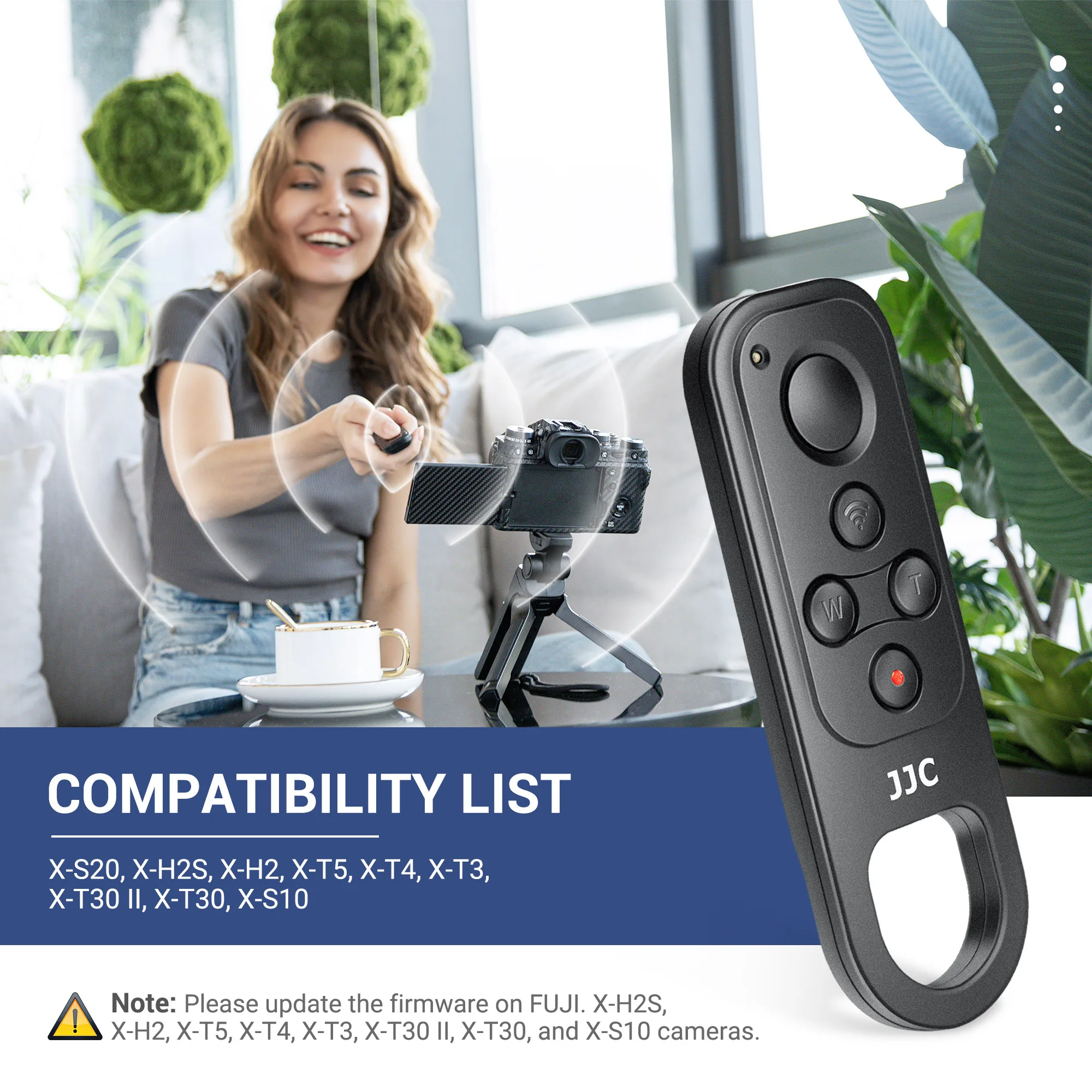 Jjc-controle Remoto Bluetooth sem Fio para Câmeras Fujifilm X-s20 X-h2s X-h2 X-t5 X-t4 X-t3 ii X-t30 X-t30 X-s10 - Image 3