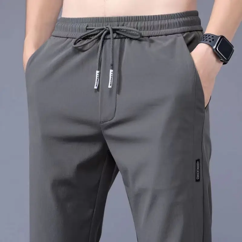 Summer Fishing Pants Men's Hiking Elastic Quick Dry Moisture Absorbing Pants Fitness Breathable Running Travel