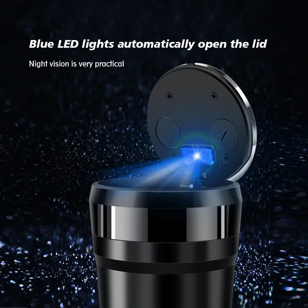 LED 조명이 있는 자동차 재떨이, 담배 재떨이 컨테이너, 연기 재떨이 실린더 연기 컵, CHERY ARRIZO 5 TIGGO 3 4 5 7 PRO