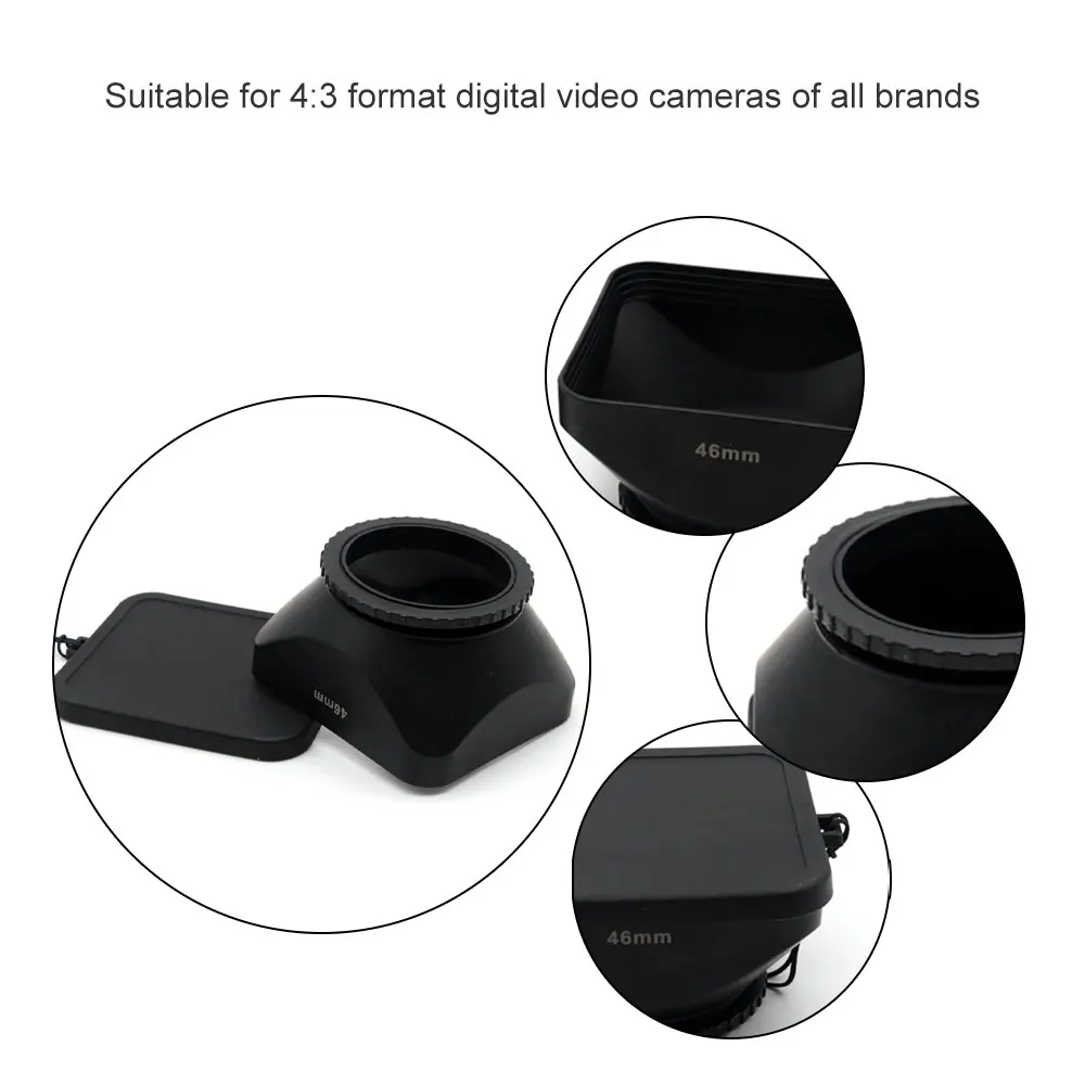 Lens Hood For Sony Fujifilm Olympus 46mm Camera Lenses DV Digital Video Camera Camcorder images - 6