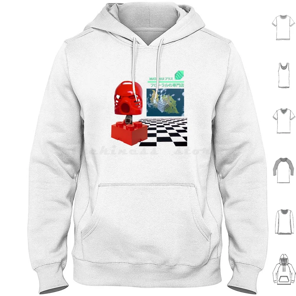Machintosh Plus Mata Nui Felpe Con Cappuccio Manica Lunga Bionicle Toa Mata Nui Robot Kopaka Lewa Tahu Kanohi Meme Onua Matoran
