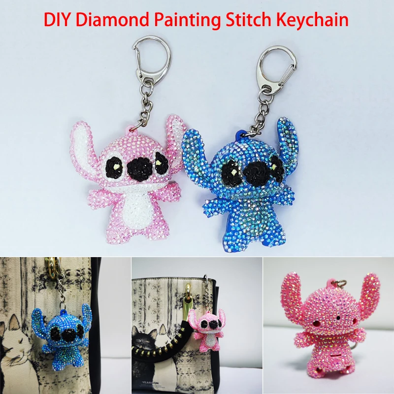 Disney Diamond Painting Keychain Cartoon Stitch Keyring Diamond Embroidery  DIY Craft Kits Women Bag Pendant Decor Children Gift - AliExpress