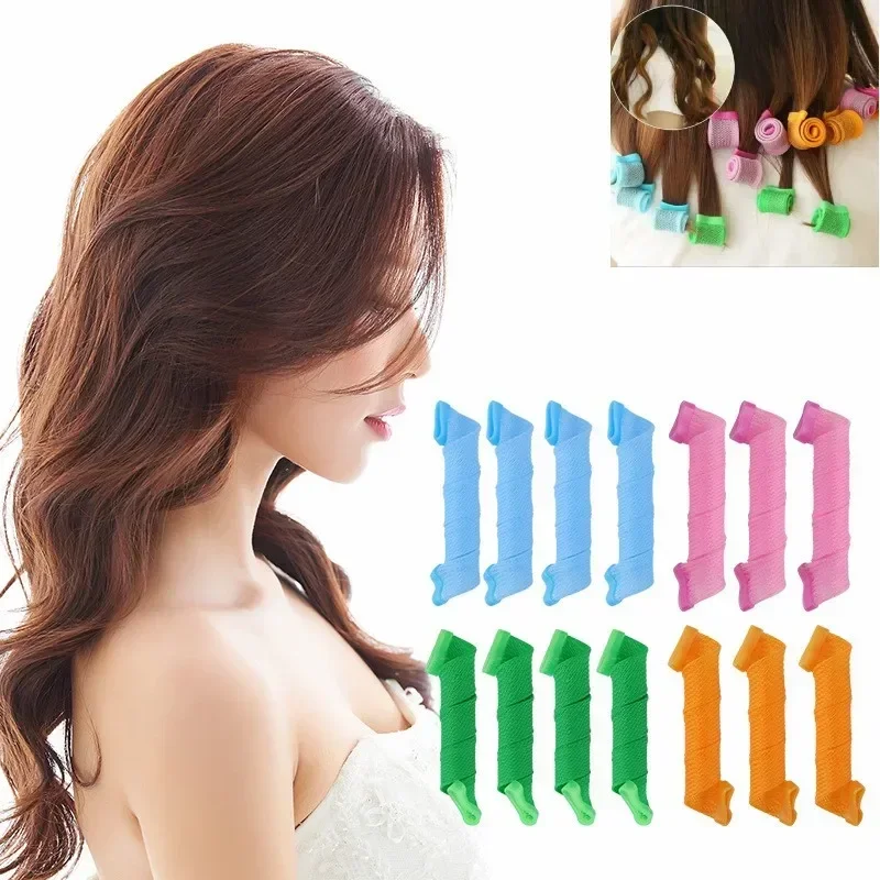 Heatless Spiral Magic Hair Curlers Styling Kit