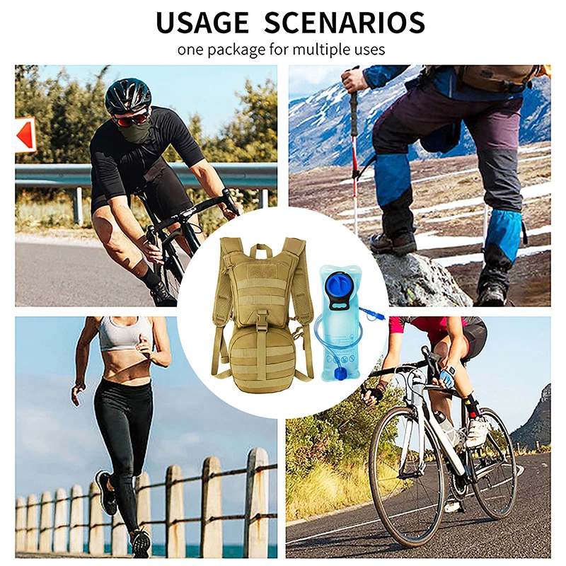 Hydration Backpack Hydration Pack Hydration Bag Bike Cycling Sports Training Bicycle Backpack Outdoor Water Bag Running Hiking Climbing Mountaineering Rucksack