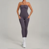Women's Multi Wearing Method Sports Yoga Jumpsuit Backless Hip Lift One-Piece Fitness Jumpsuit Running Workout Gym Yoga Jumpsuit - Image 6