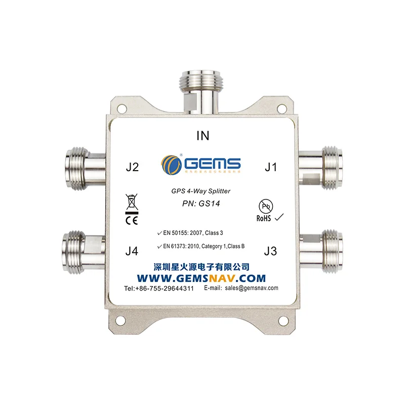 

GS14 четверть GPS Beidou спутниковый сигнал 4-полосный делитель мощности 1,1-1,7G RF N/SMA/TNC интерфейс