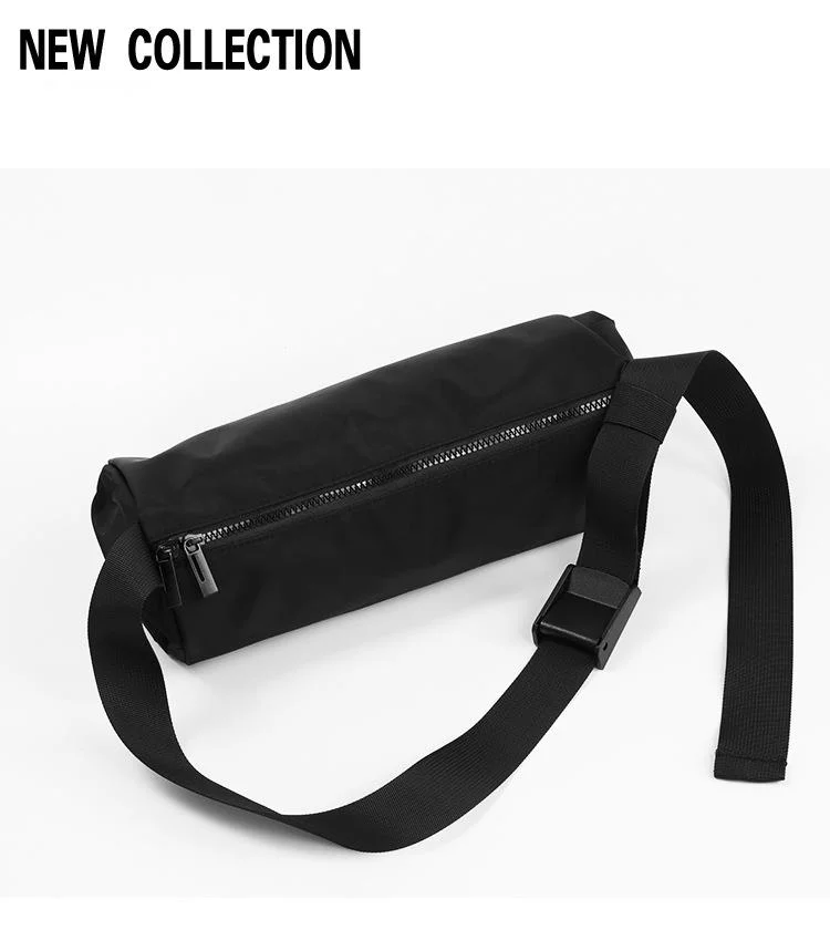 Neue Schultertasche im Street-Hip-Hop-Stil, einfache, sportliche, wasserdichte Umhängetasche mit rundem Eimer für Herren und Damen_voghion.com