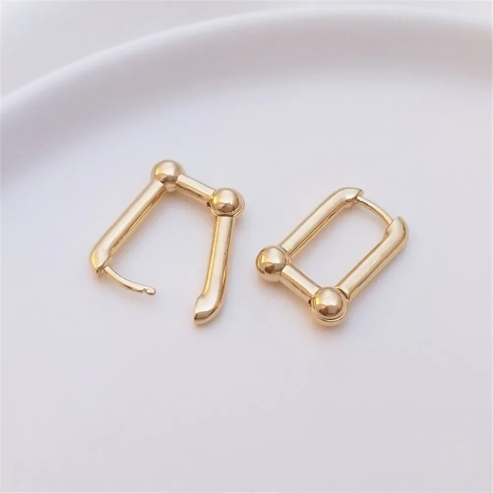 

14K Gold Plated European and American style metal chain U shape fashion brand ear buckle net red tide temperament