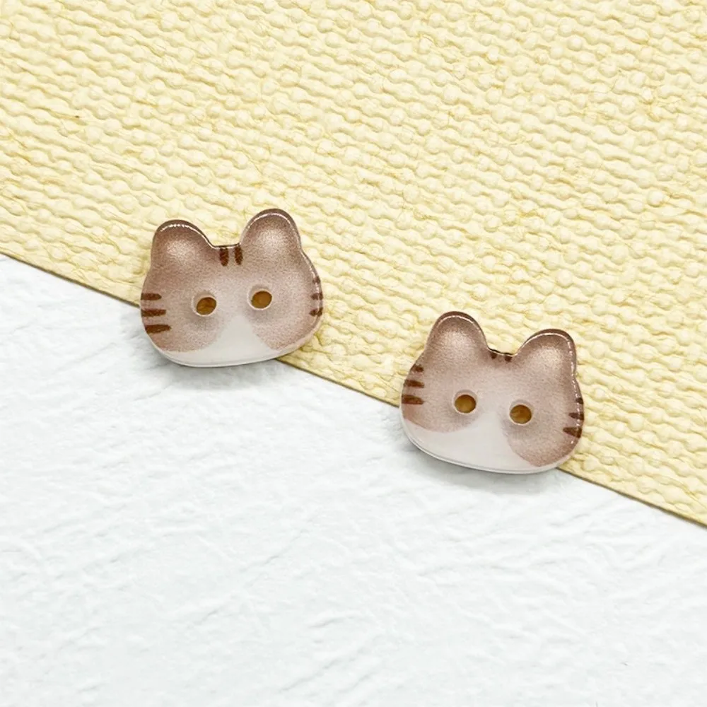 30개 회색 고양이 12mm 키티 버튼 귀여운 레진 캘리코 고양이 버튼 창의적이고 패셔너블한 진저 고양이 버튼 의류 코트용
