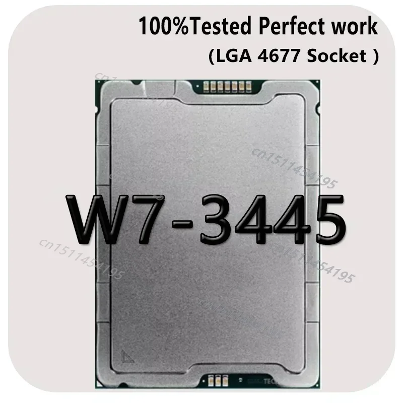 고품질 Xeon w7-3445 공식 52.5MB 2.6GHZ 20코어/40스레드 270W LGA4677 워크스테이션 보드 W790 칩셋 테스트