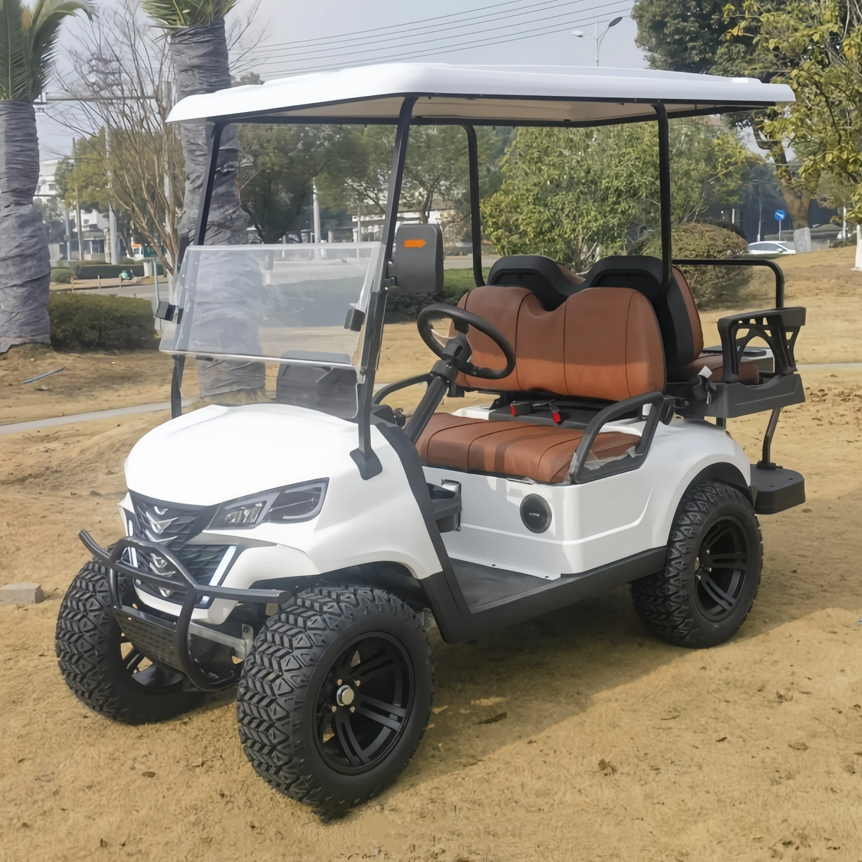 Camouflage 48V Mini Golf Cart Cruising Up To 80-100Km Hour 25Km Electric Golf Cart 4 Seater