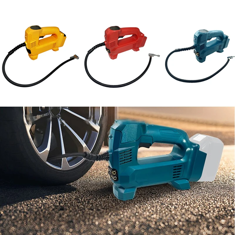 Per Makita/Dewalt /Milwaukee 18V Batteria Pompa Ad Aria Elettrica Gonfiatore Per Pneumatici Cordless Compressore D'Aria Manometro Igital Luce A Led