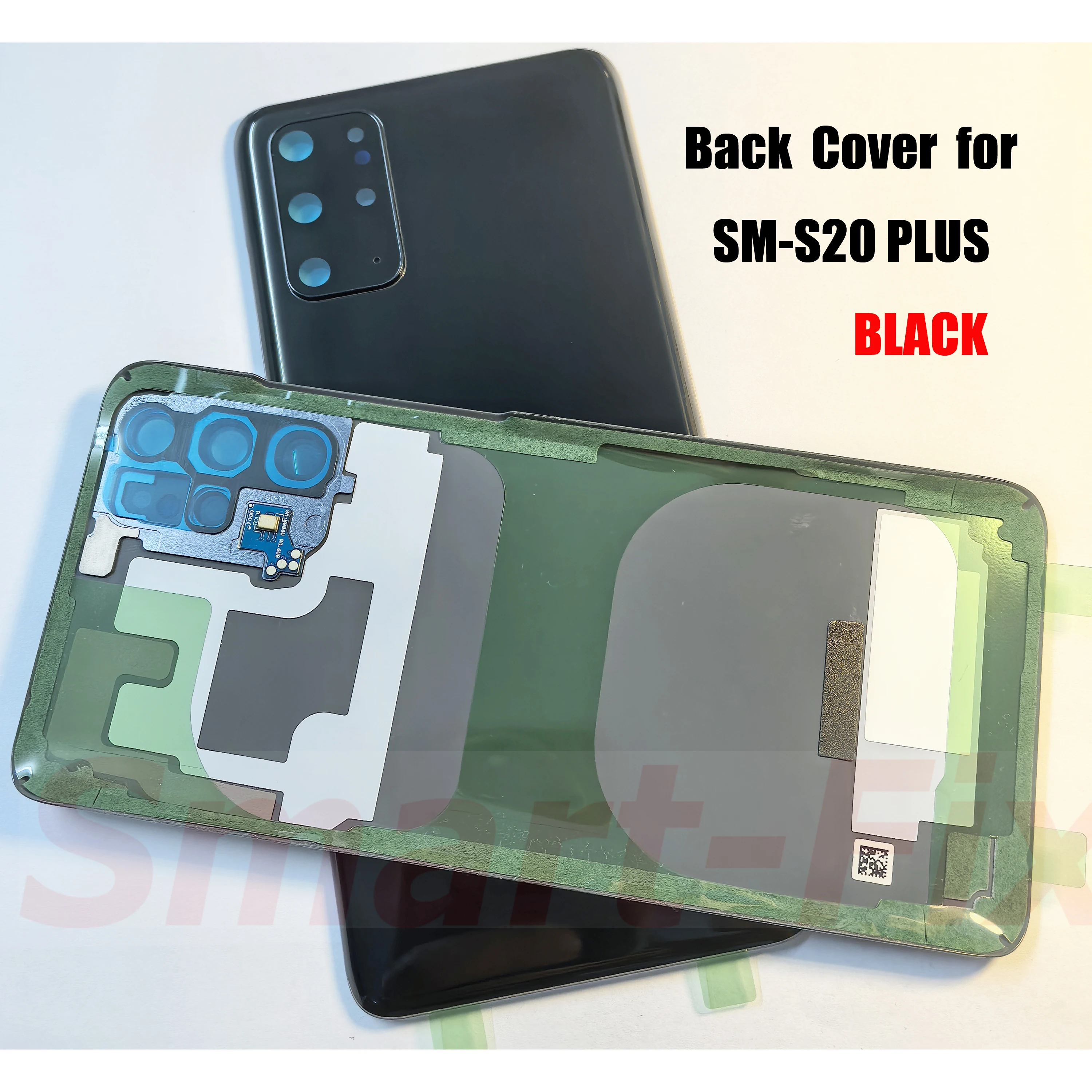 SAM-S20 Plus S20Plus S20+ 후면 배터리 커버 케이스 후면 도어 + 로고용 OEM 재료 교체 후면 유리 패널 케이스