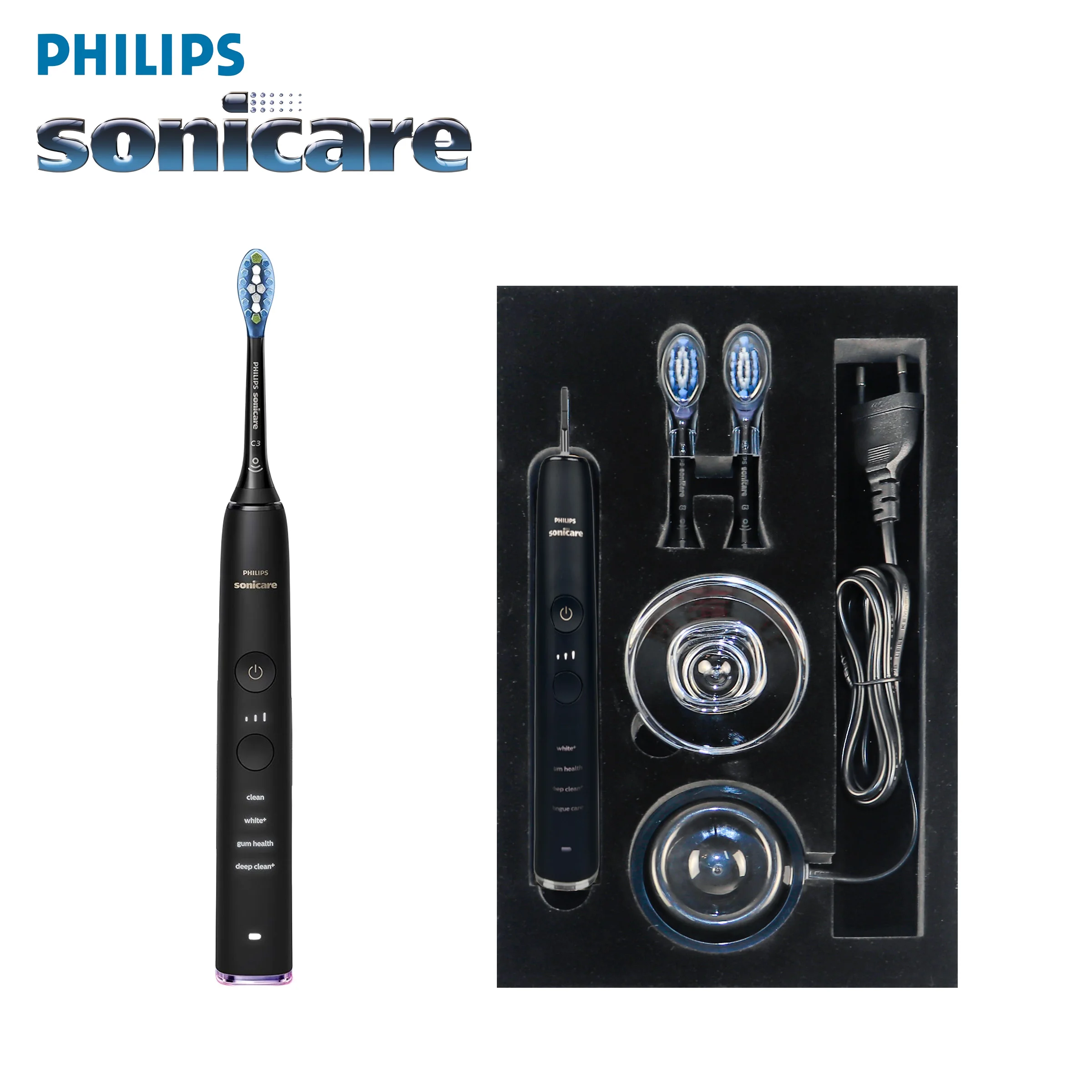 Philips Sonicare DiamondClean HX9903 rechargeable  electric toothbrush Philips Replacement Heads G3 Adult Black