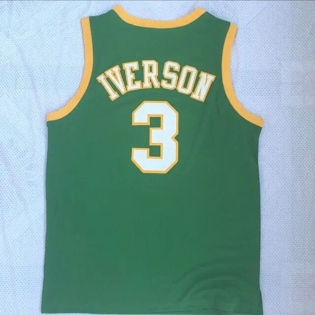 

Iverson Bethel High School #3 Basketball Jersey Mens Vintage All Stitched Basketball T Shirt Basket Jersey