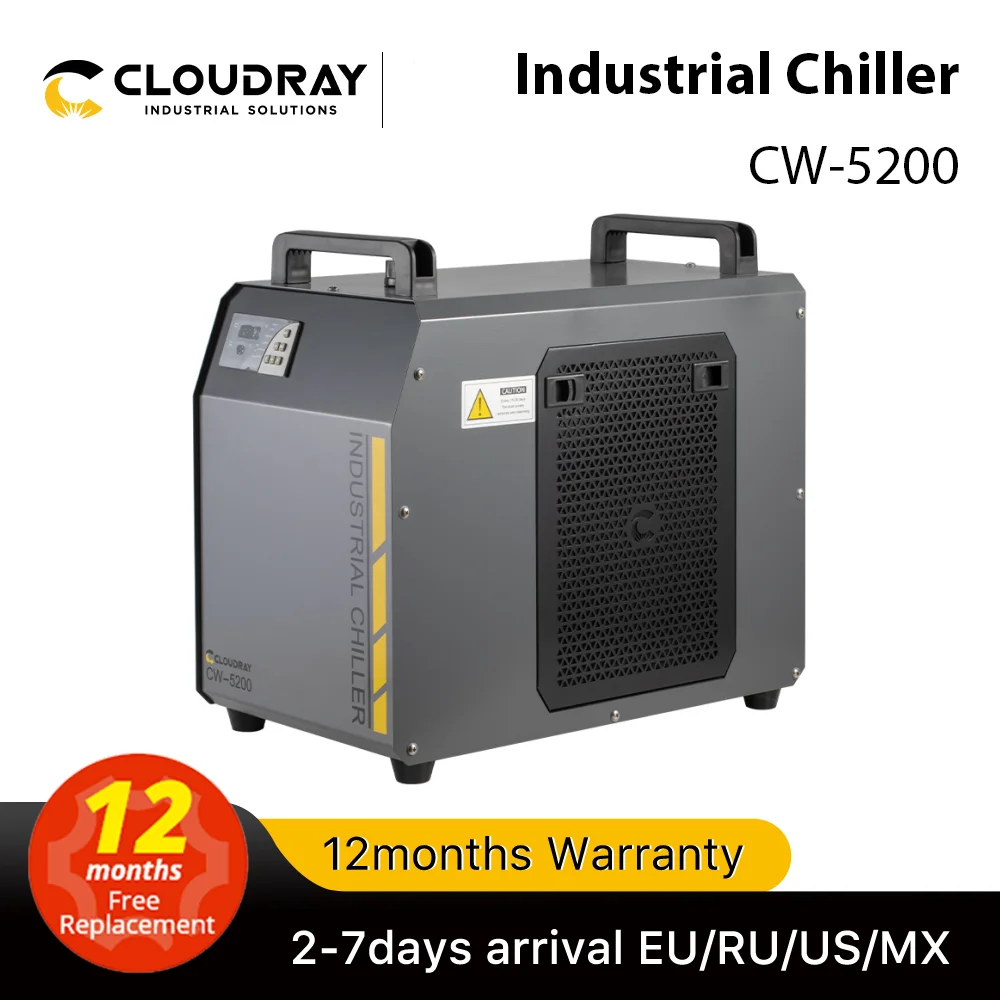 

Cloudray Industry Air Water Chiller 50/60Hz CW5200 for CO2 Laser Engraving Cutting Machine Cooling 150W Laser Tube