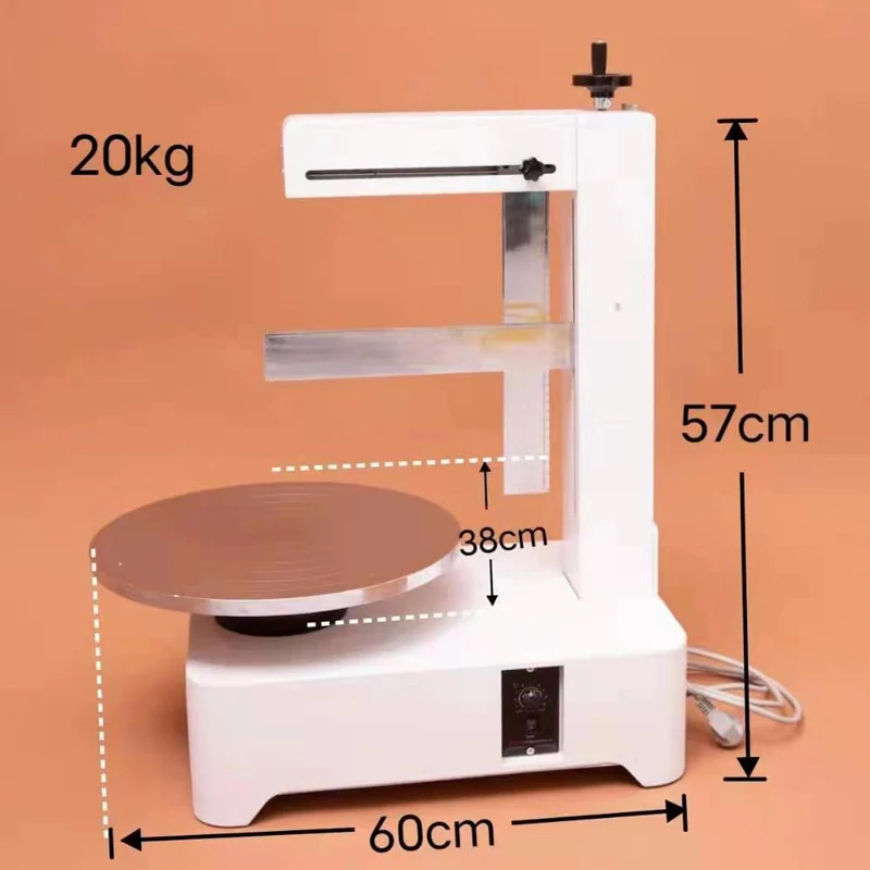 Hot Selling Birthday Cake Machine with Adjustable Speed 4-14 Inch Cake Cream Decotator for Bakery