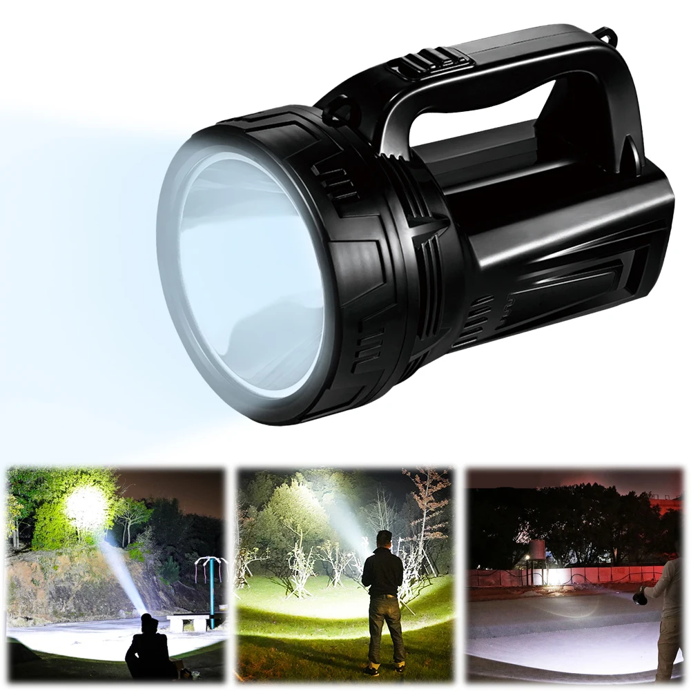 Super Bright Handheld Flashlight Rechargeable Emergency Flashlight High Lumens Flash Light for Camping Hiking Emergency Outages