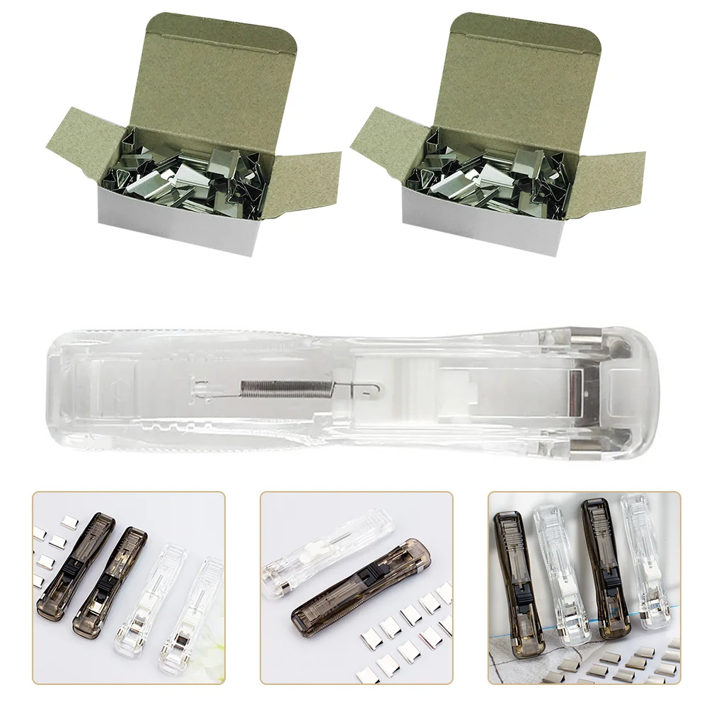 

Office Desktop Stapler Small Stapler Heavy Duty Capacity Portable Binding Machine Punch with Paper Clip for Home School Office