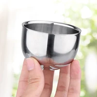 Double Layer Stainless Steel Cup Thicken Durable Coffee Milk Mugs Heat Insulation Unbreakable Multi-function for Wet Shave 2