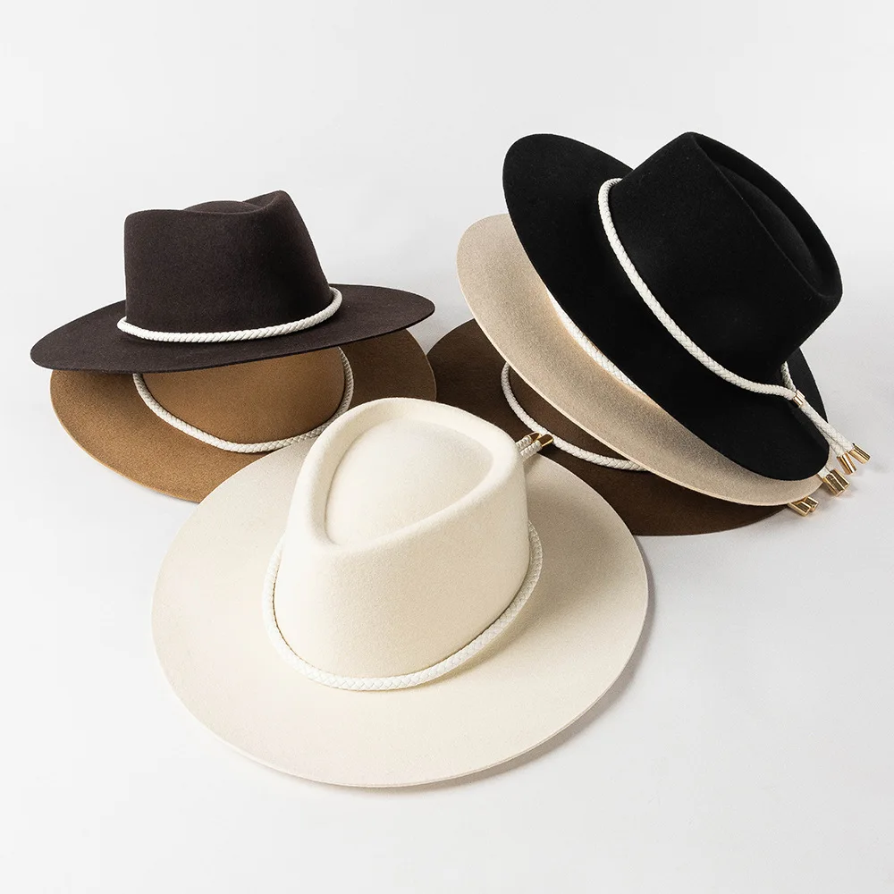 

Шляпа X501 женская с широкими полями, модная Классическая Федора из чистой шерсти, Панама для церкви и торжественных случаев, Дерби