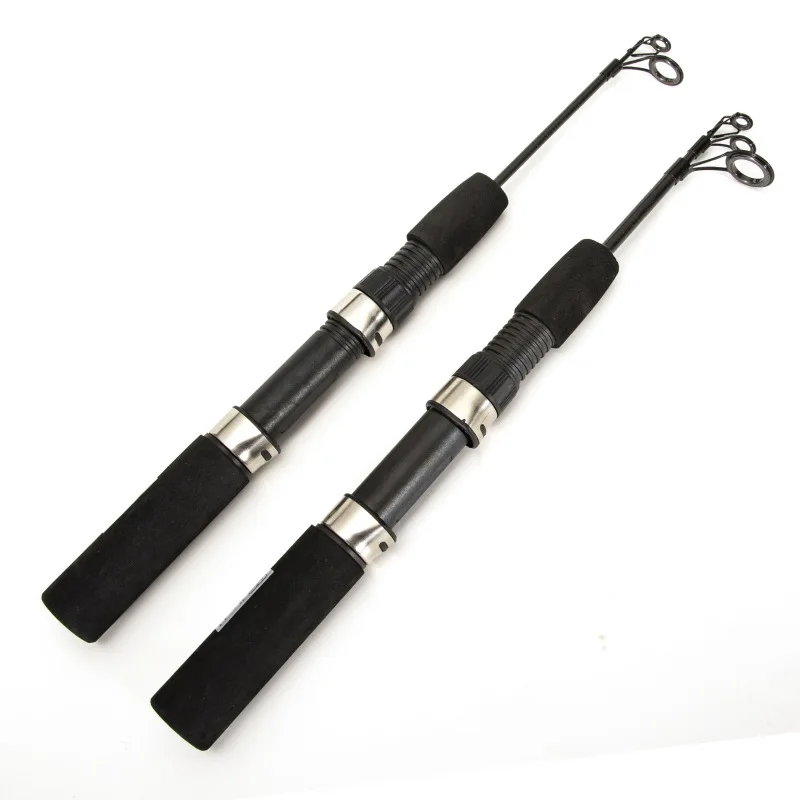 

50cm ultra short 3-section telescopic winter fishing rod carbon fiber fishing rod