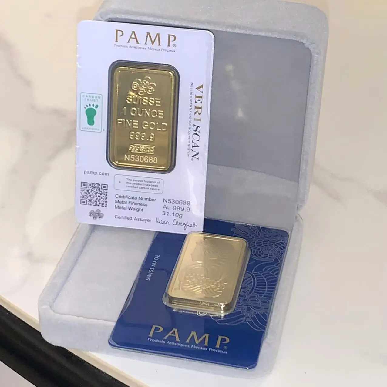 1OZ PAMP Suisse Gold - Highest Quality Non-Magnetic Different