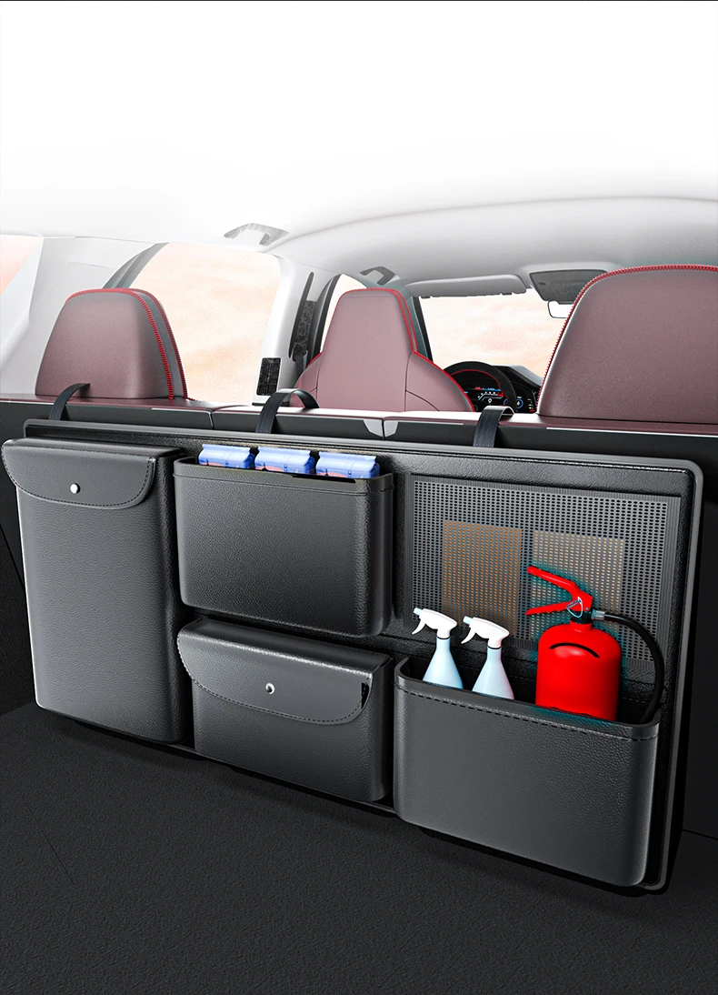 For Tesla All Model Y/3 &other brands Trunk PU Leather Storage Bag big Capacity