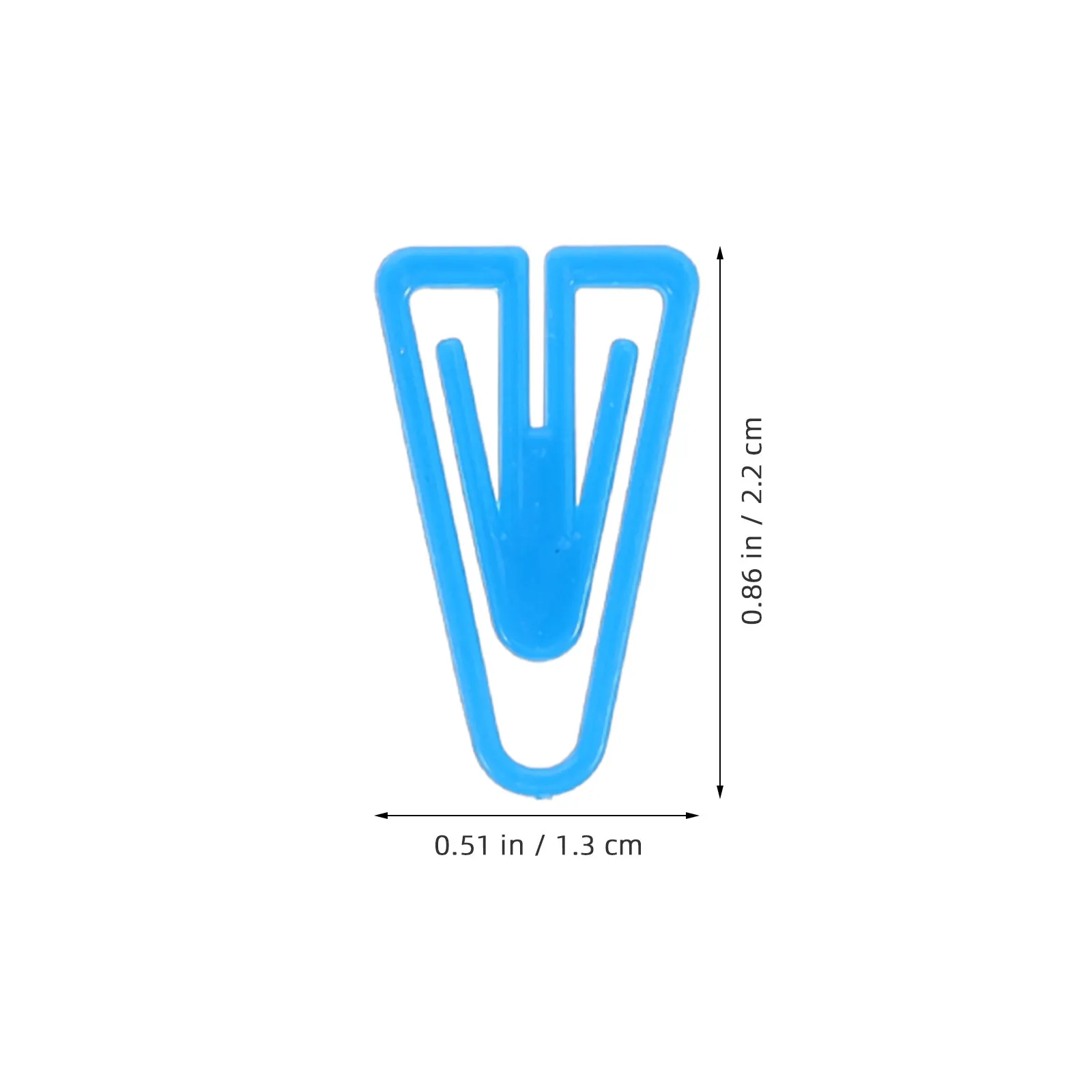 100Pcs 사랑스러운 삼각형 모양의 종이 클립 사무실 학교 홈 DIY 사진 앨범 북마크를위한 편리한 작은 컬러 종이 클립