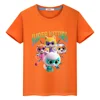 Super Kitties Summer Print T-shirt pride tshirt y2k one piece boys Anime Tees 100% Cotton Short Cartoon Tops kids clothes girls 3
