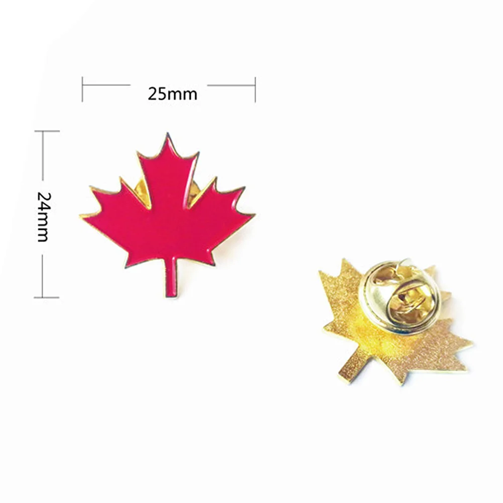 10 Stuks Canada Esdoorn Blad Sieraden Broche Revers Badge Voor Hoed Cap Revers Pin Verjaardagscadeaus