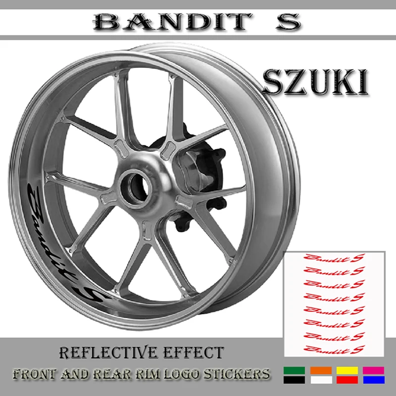 Motorcycle wheel stickers decorative decals reflective waterproof trend frame decals for SUZUKI Bandit S650 600 650 1200 1250 S 16 pcs 17 18 inch wheel sticker motorcycle reflective decals rim tape strip for suzuki bandit 650s gsf1200 1500 650 gsr 600 750