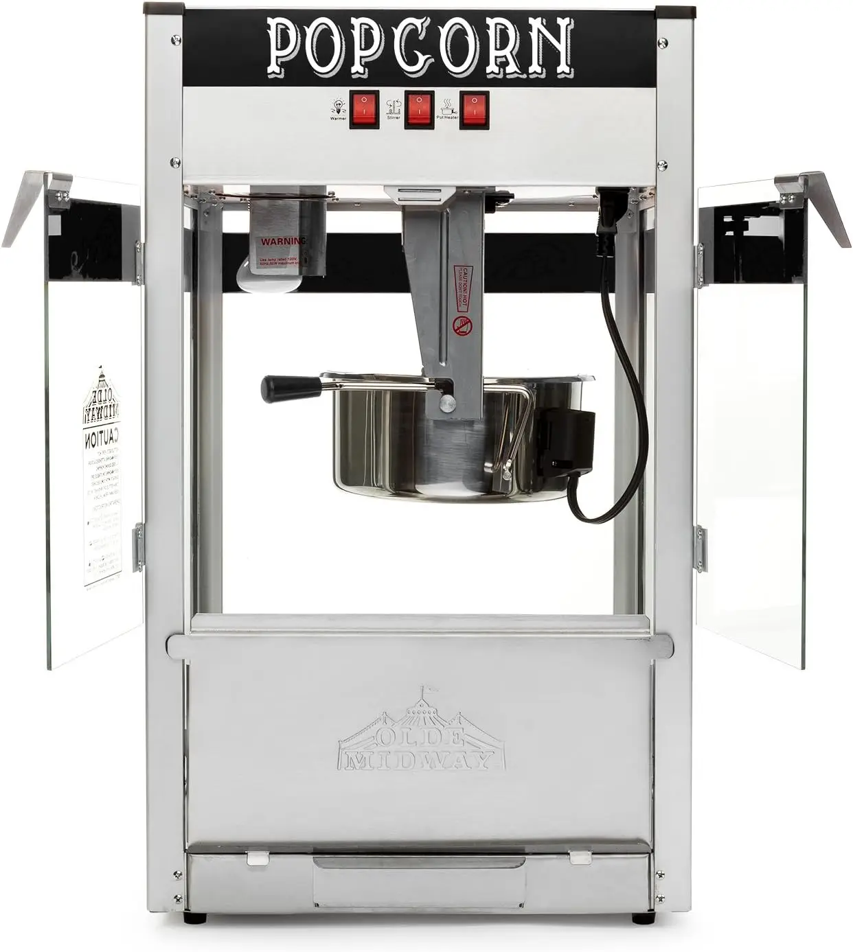 Olde Midway Commercial Popcorn Machine Maker Popper Large 12Ounce Kettle updated modern features