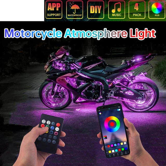 Rgb App Control Led Motorcycle Decor Light Flexible Waterproof For