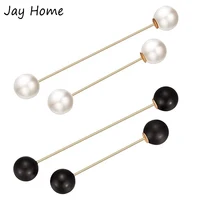 2 pièces broches de perles broche pull châle Clips broche de perle broches pour femmes Cardigan pull pince broches de perles pour chemises robes 1