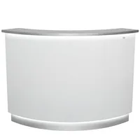 Reception Desk LED Illuminated Curved Reception Desk Area Counter Round Reception Desk 1