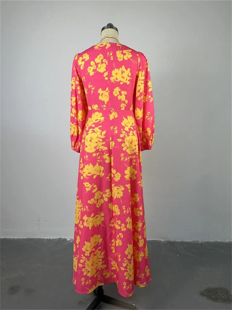 Wmstar Dresses for Women Printed Elegant Off Shoulder Maxi Loose Dress Club Outfits New in Summer Wholesale Dropshipping S-2XL