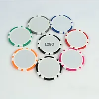 100pcs Customized Logo Golf Ball Marker Poker on Both Side 40mm Dia 11.5g ABS Materia 1