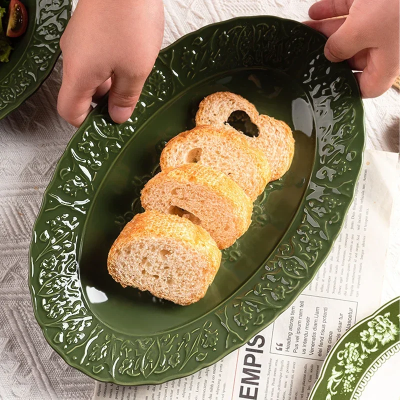 لوحة خضار جديدة من السيراميك، مجموعة أدوات المائدة...