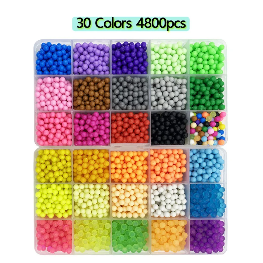 Beads Toys 5mm DIY Water Spray Beads Refill Beads Puzzle Crystal Set Ball Games Aqumosaic Magic Toys for Children