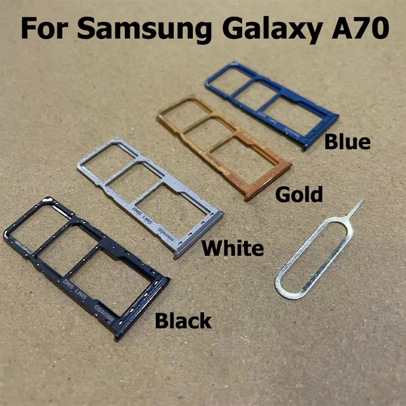 Sim SD Card Tray For Samsung Galaxy A70 SIM Adapter Chip Holder Slot Drawer Parts + Tool