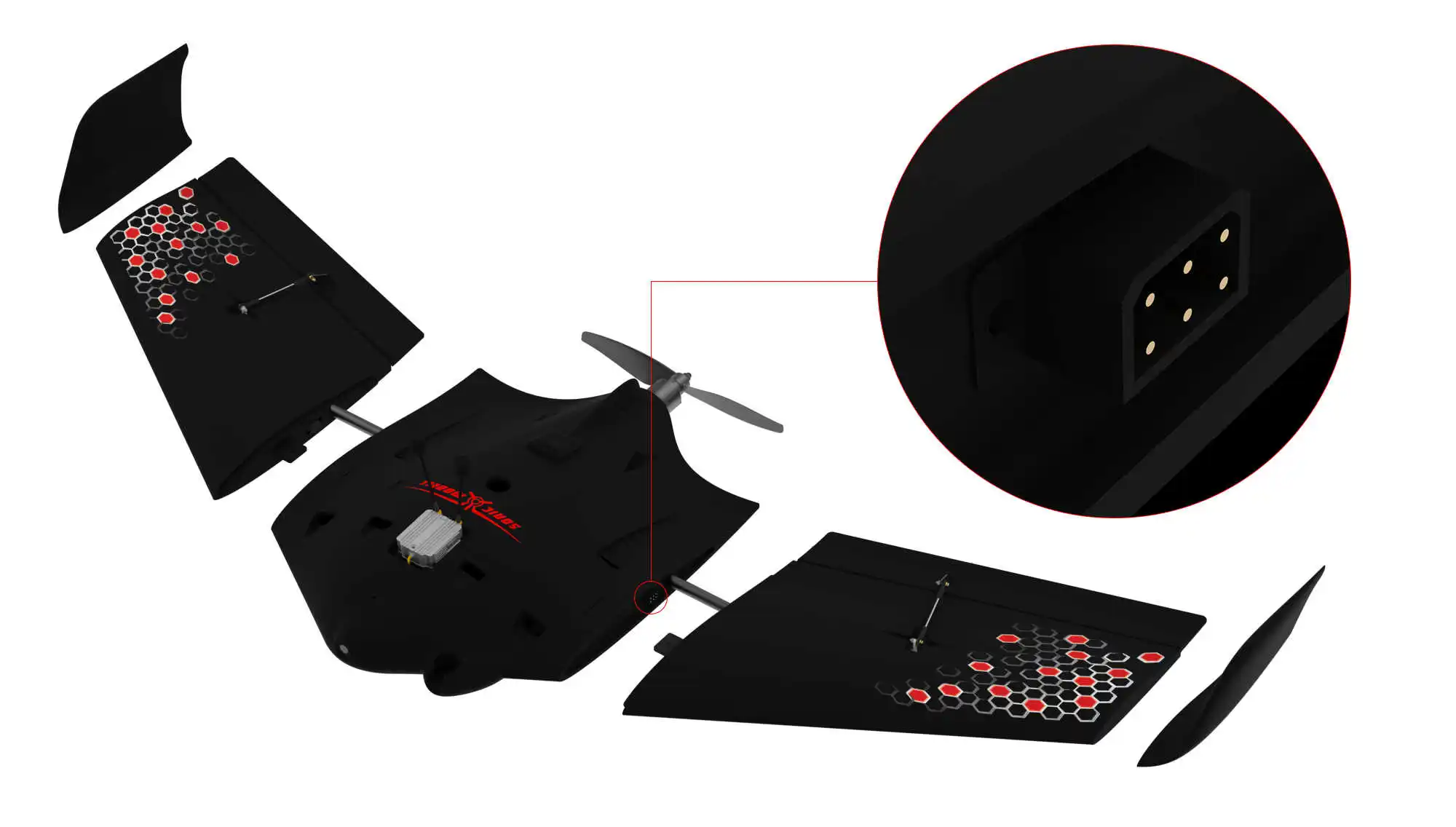 Beginner Electric Sonicmodell AR Wing Pro RC Airplane Drone 1000mm Wingspan EPP FPV Flying Wing Model Building KIT/PNP Version