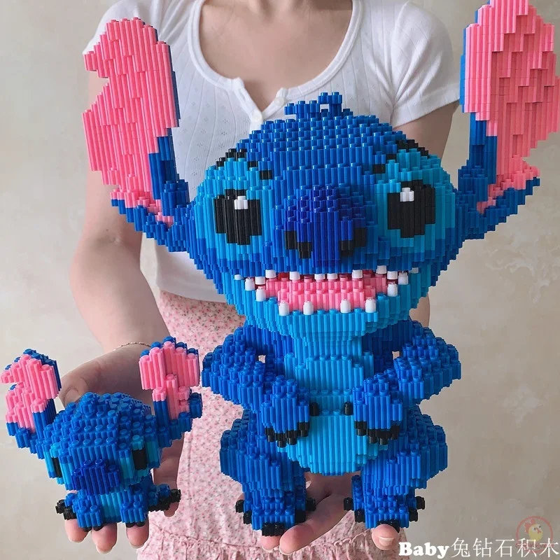 

2300 шт. + мини-кубики Disney Лило и Ститч, игрушки, Ститч, бриллиантовый строительный блок, микро Ститч, милая 3D модель, Наноблок
