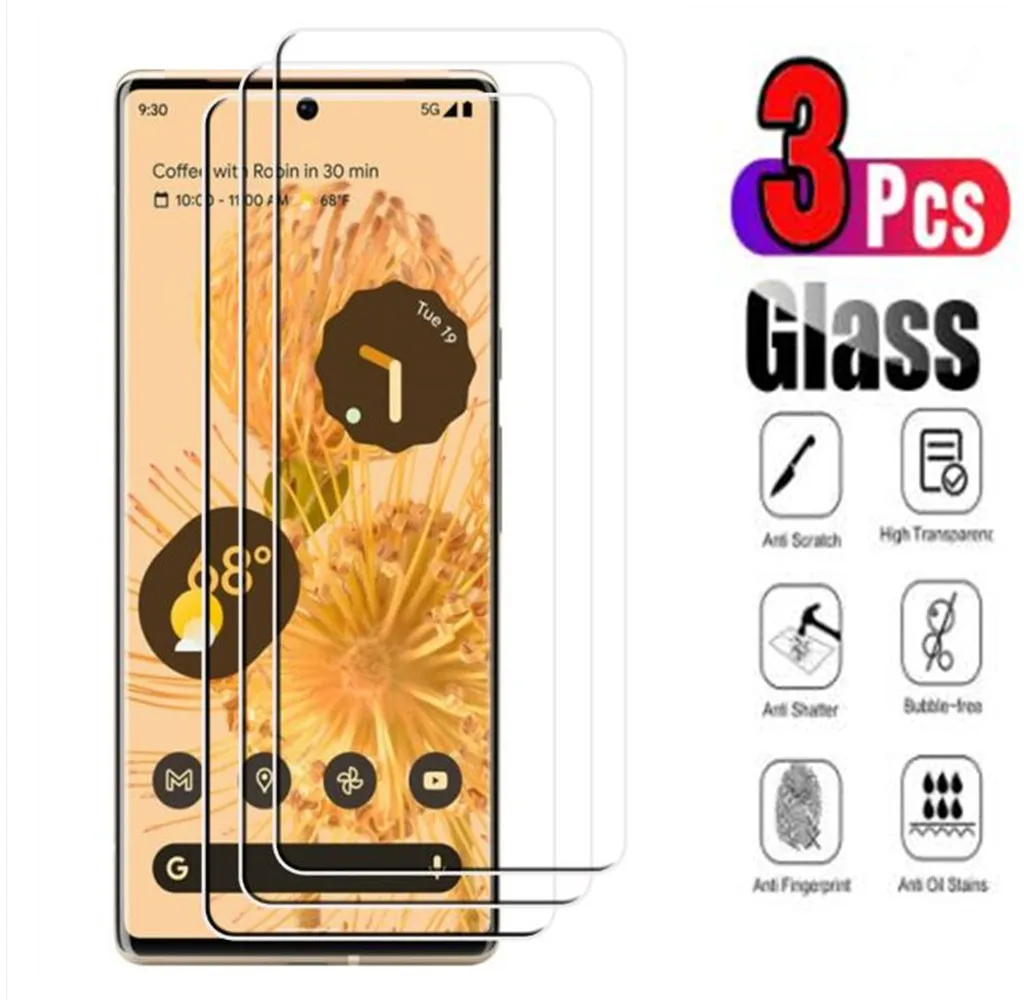 Закаленное стекло высокого разрешения для Google Pixel 6 5 XL 4 4a 5G 3a 3 Lite 2 Защитная пленка